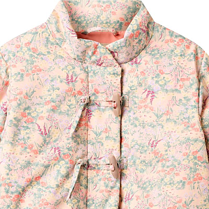 Куртка дутая с пышным рукавом Wheat, цветочная вуаль